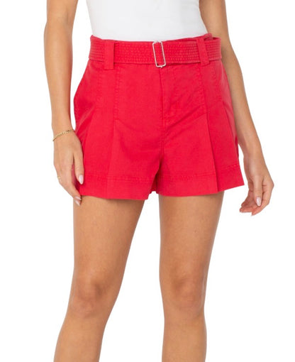 Liverpool Pleated Trouser Belted Shorts