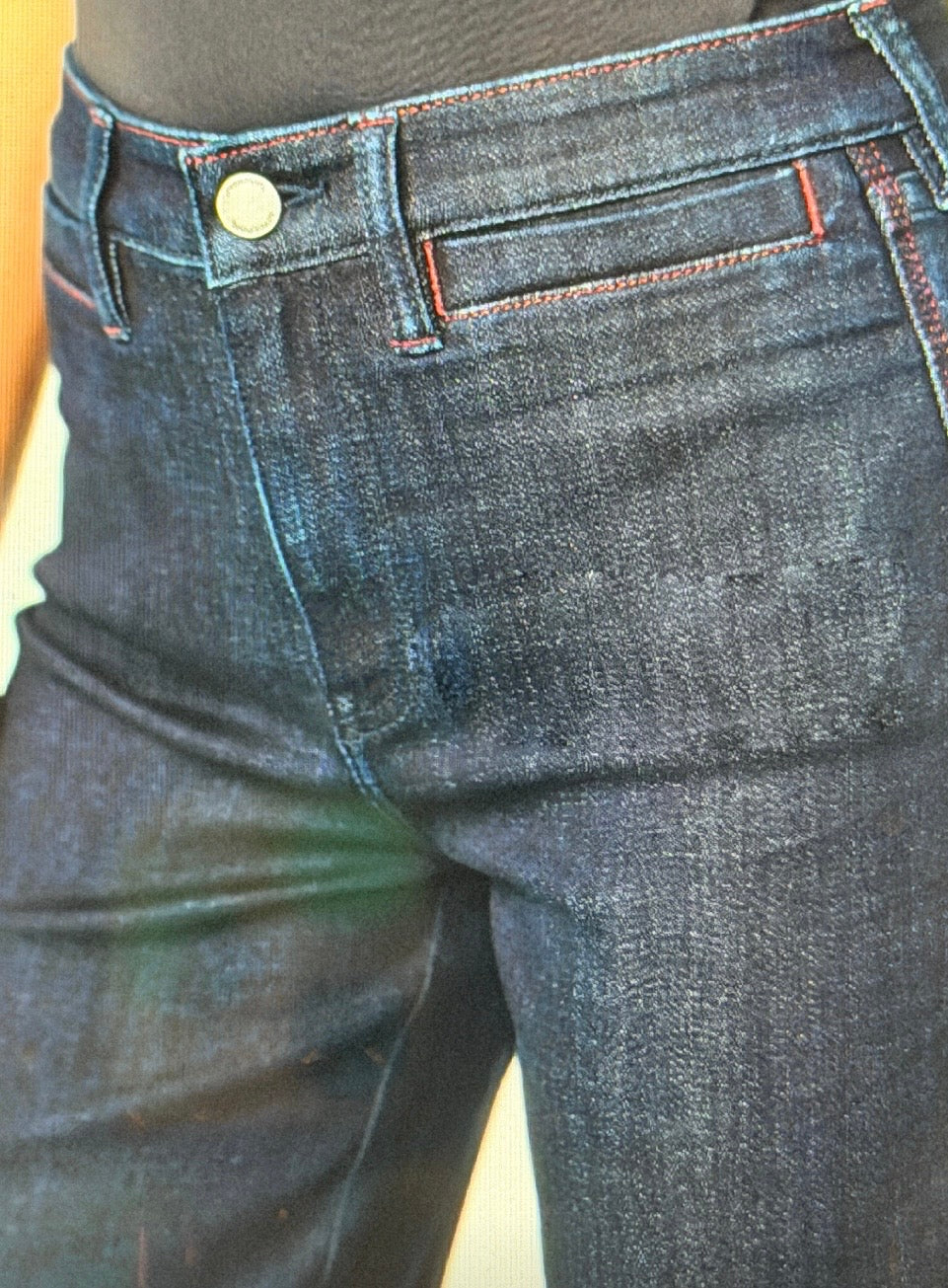Liverpool Kennedy Straight with Red Stitching Plus Size