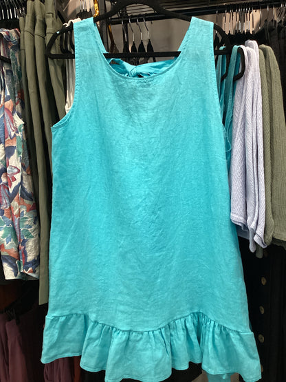 Me & Gee Flirty Linen Dress with Tie back