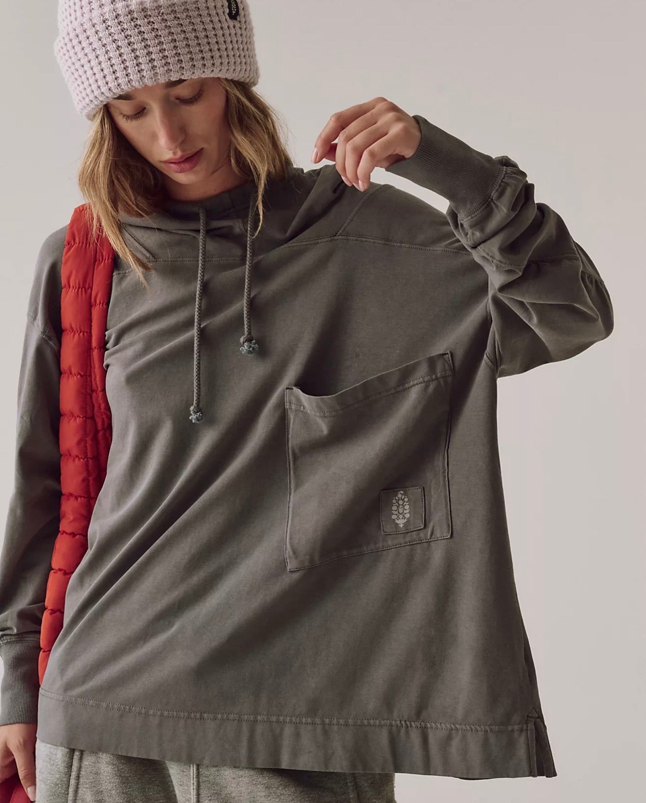 Free people hot shot hooded layer ￼