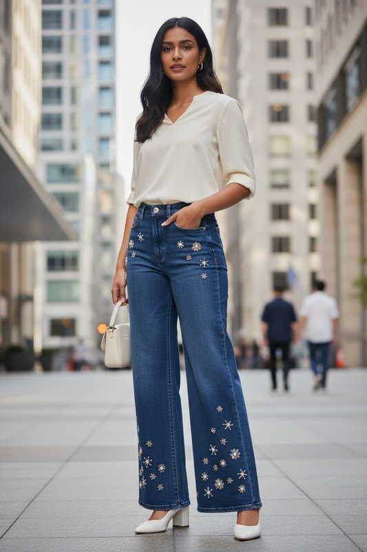 Liverpool Stride Snowflake jeans