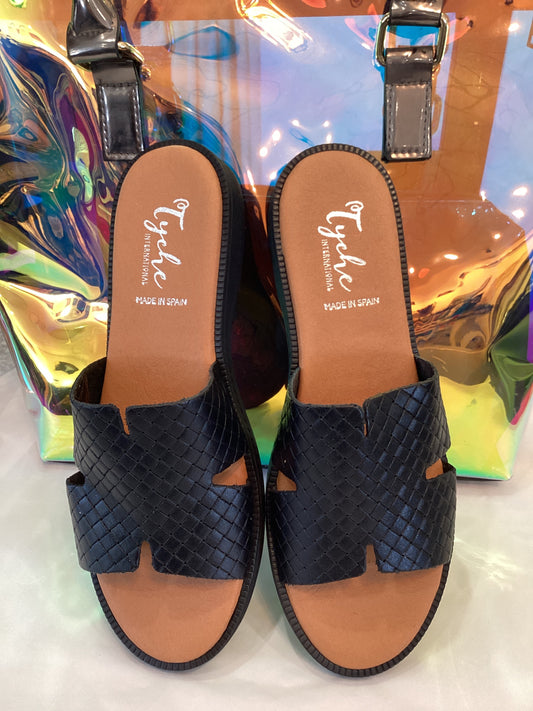 Tyche Black Ankara Sandal
