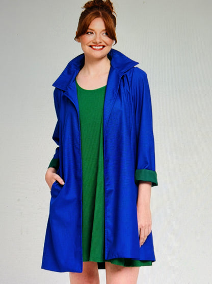 Red Coral Jacket with Wired Collar