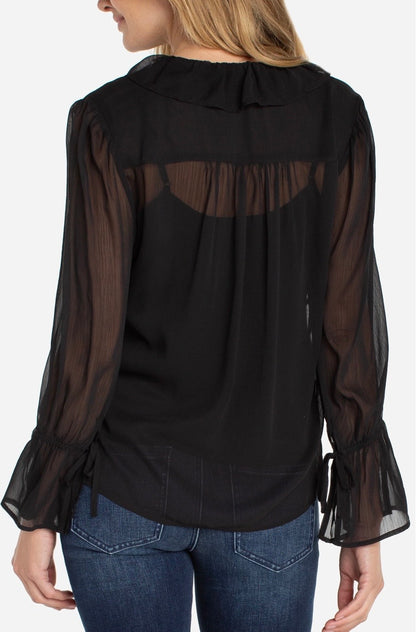 Liverpool Ruffle Woven Shirt (2 Piece)