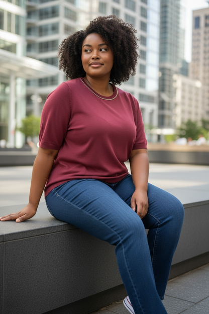 Kaffe Loni 3/4 SL Knit Pullover