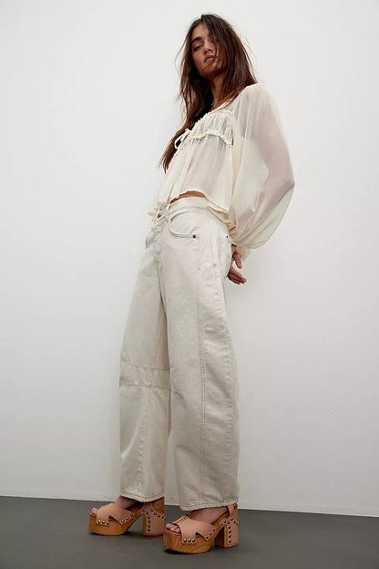 FP barrel Jean milk Color