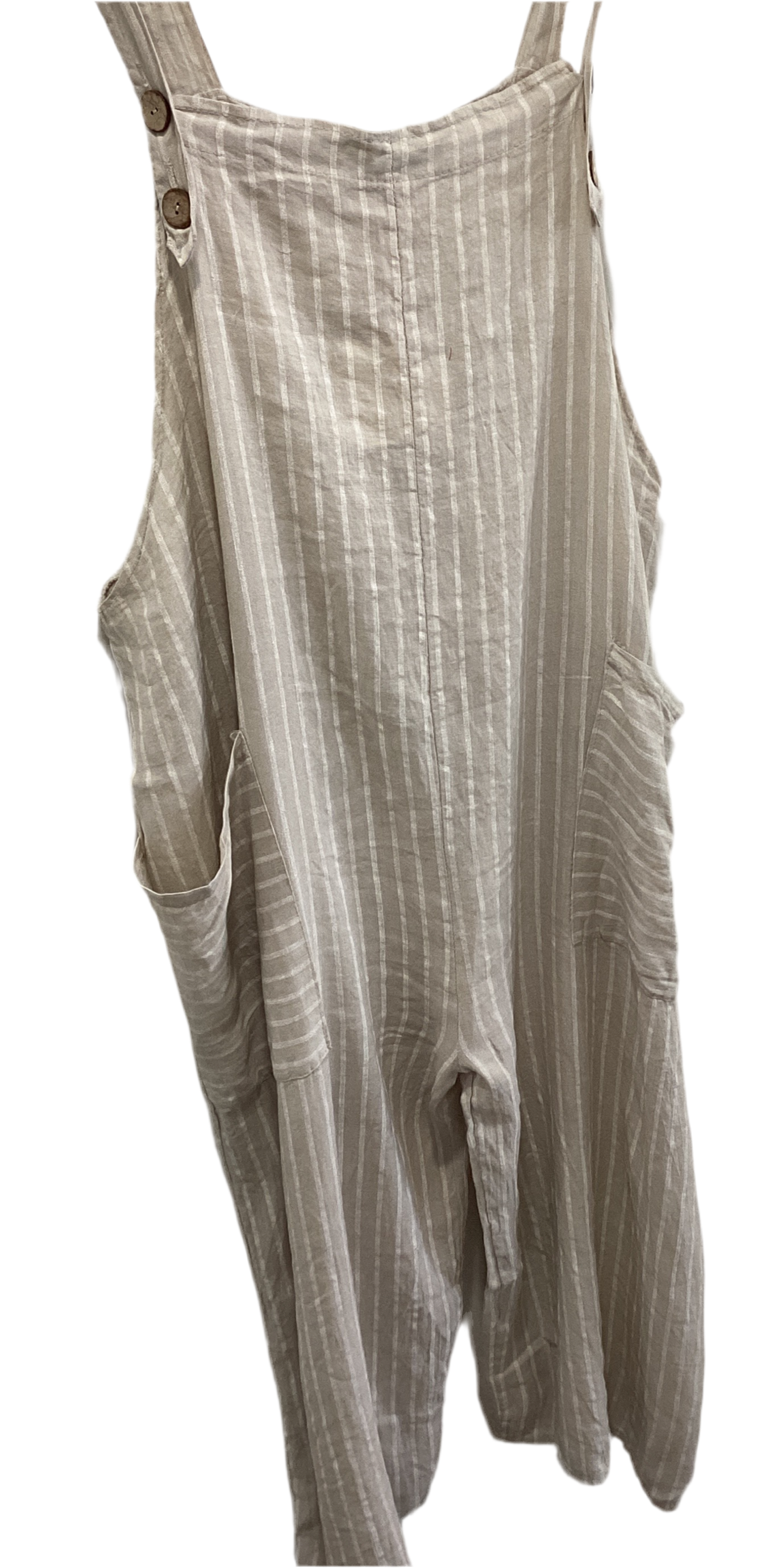 Me & Gee Linen Striped Romper