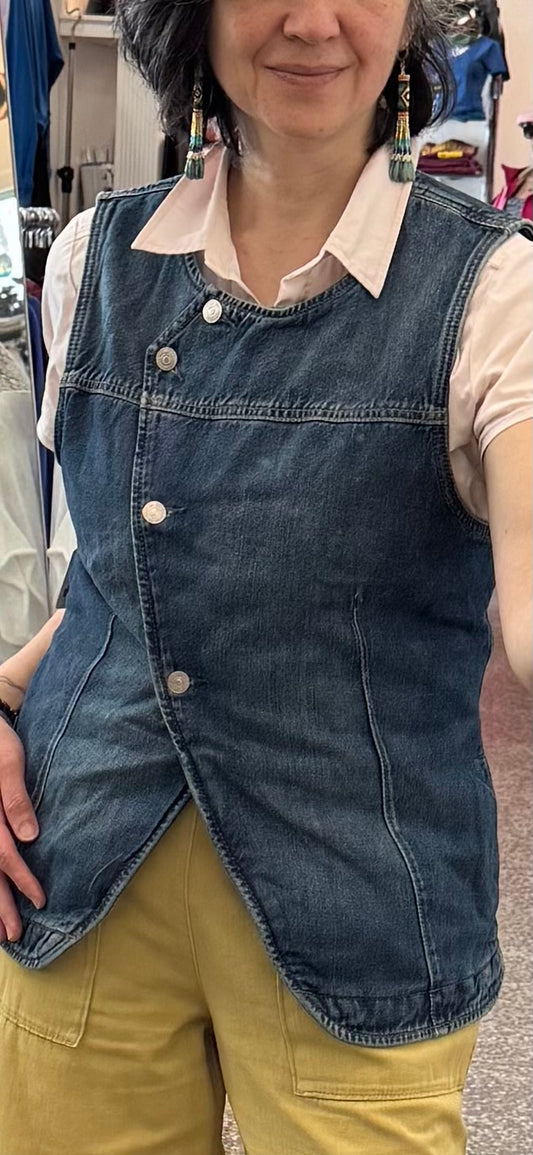 FP Wallflower denim vest top
