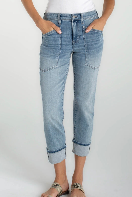 Liverpool Marley Cropped GirlFriend Cuffed Jean Plus
