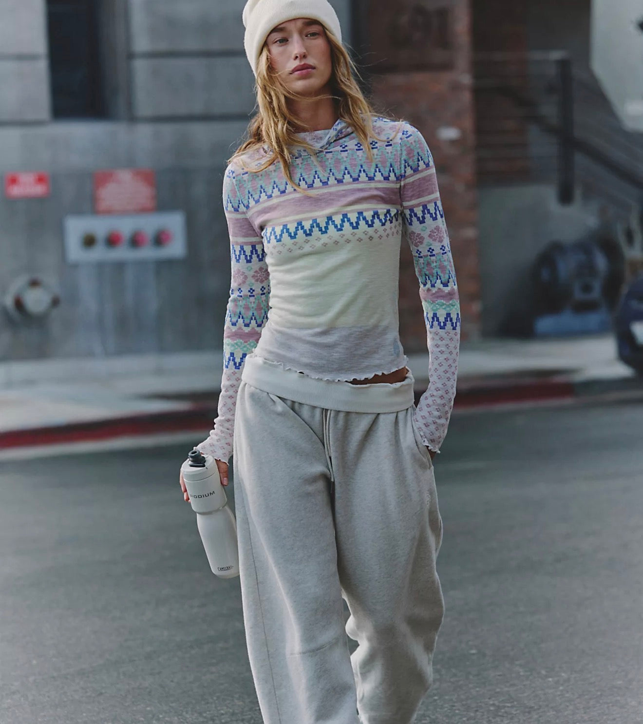 Free people printed hooded breathe easy