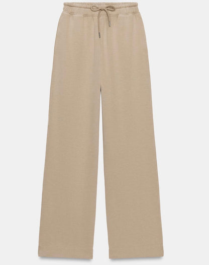 Zenana Washed French Terry Palazza Long Pants With Pockets