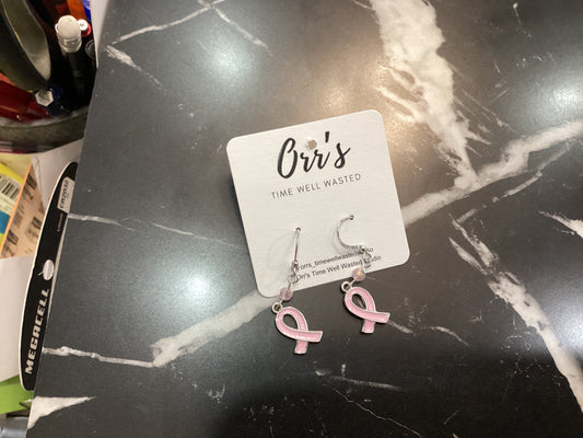 Orr’s Time Well Wasted breast Cancer Earrings