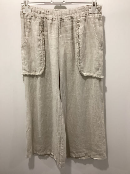 CL Linen Fray Crop Pants