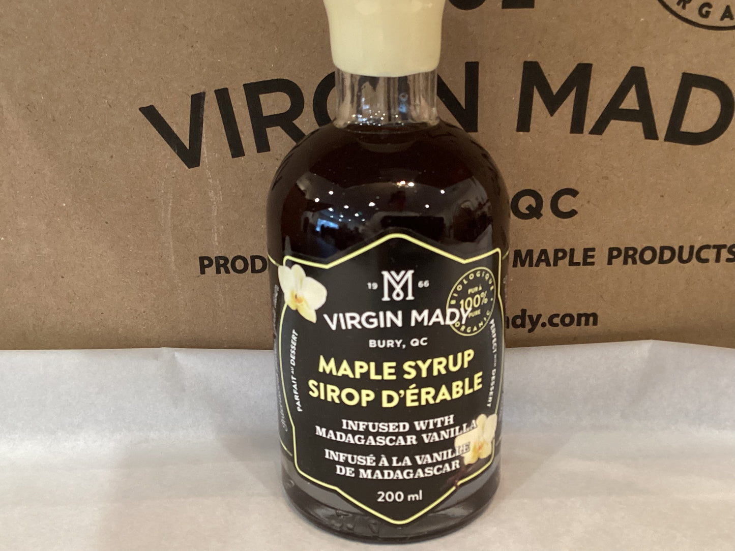 Virgin Mady organic specialty maple syrup