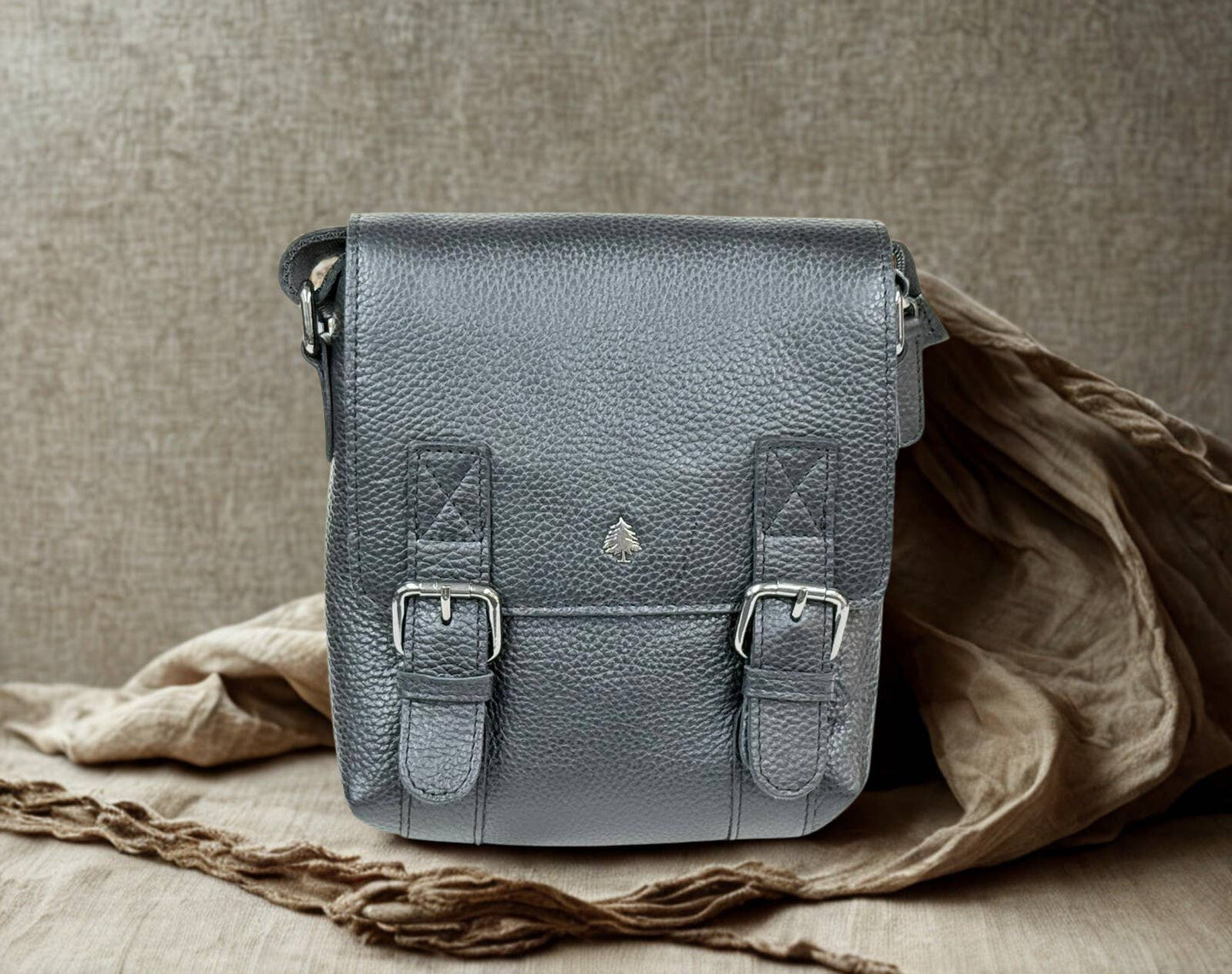 Green Wood Leather Shoulder Bag Dubbo GW196651