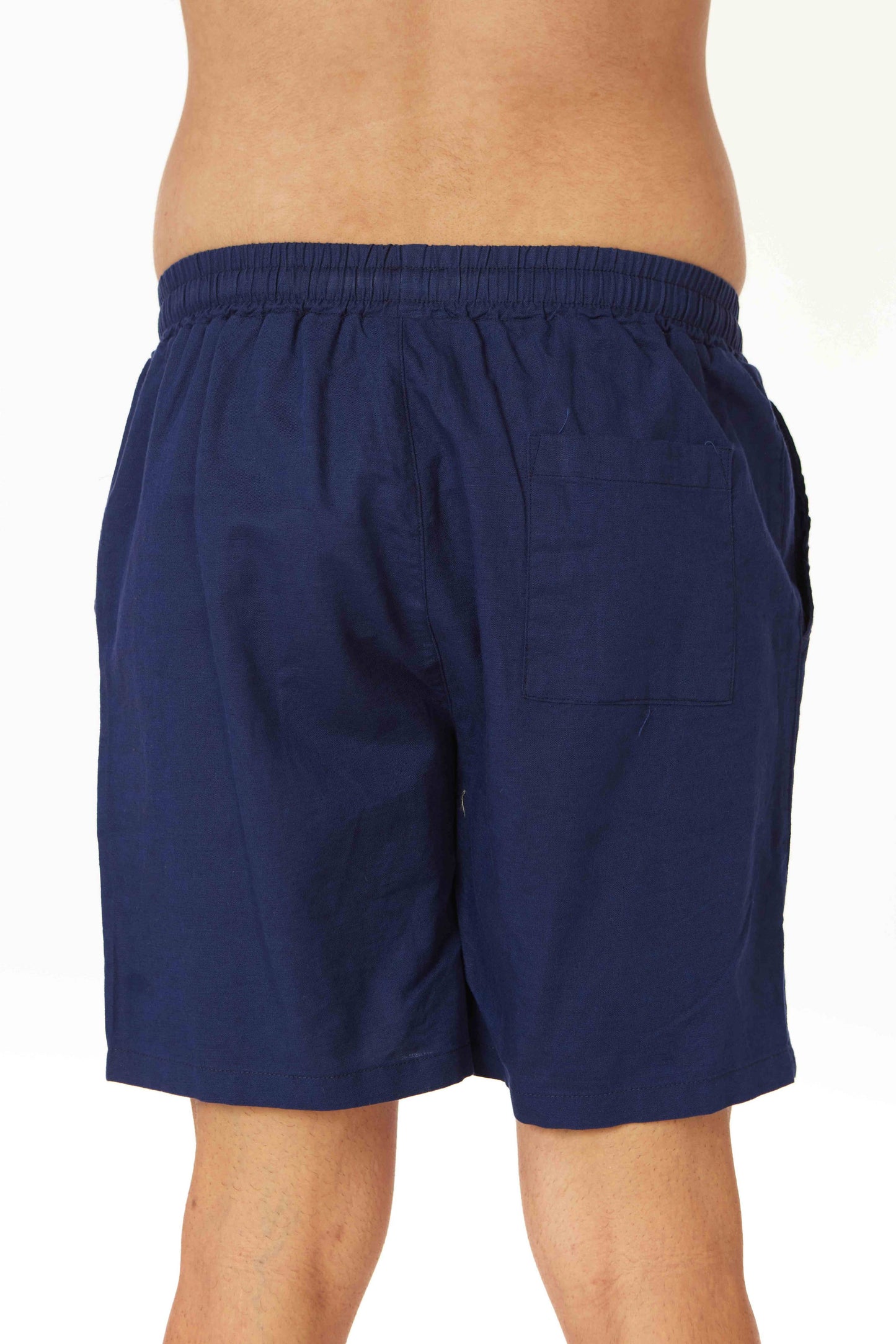 Hawks Bay Men's Linen blend Shorts Navy