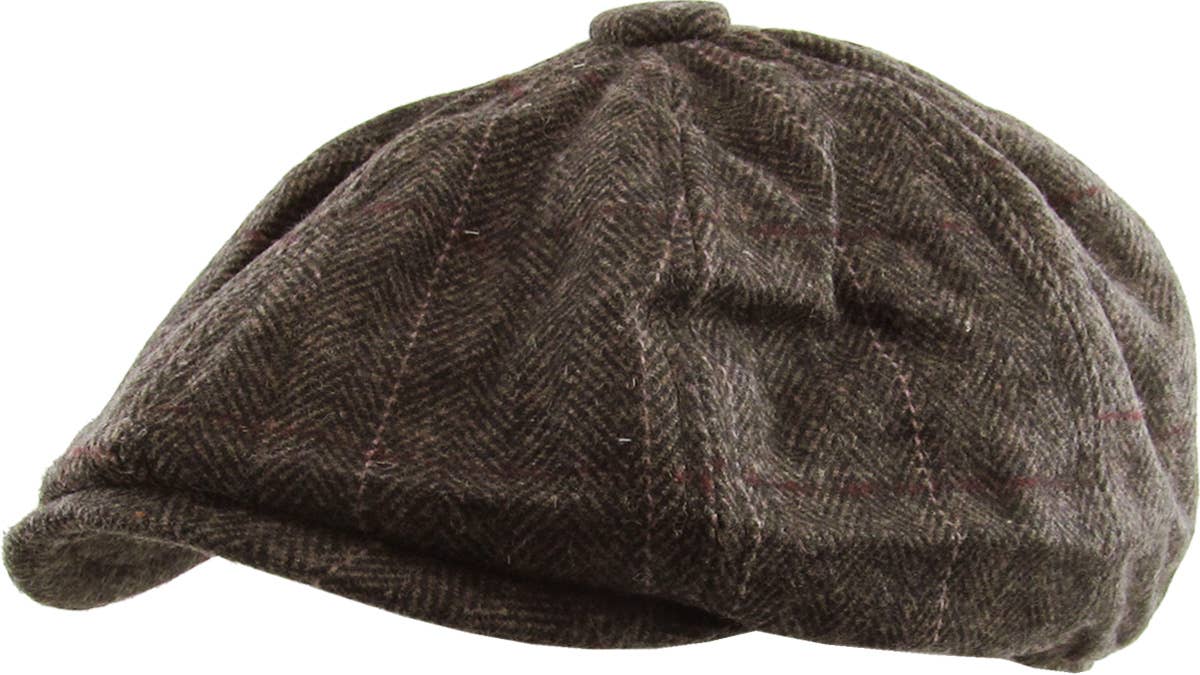 Herringbone Button Ascot hat