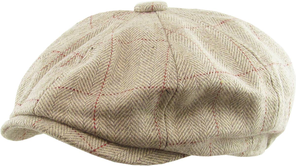 Herringbone Button Ascot hat