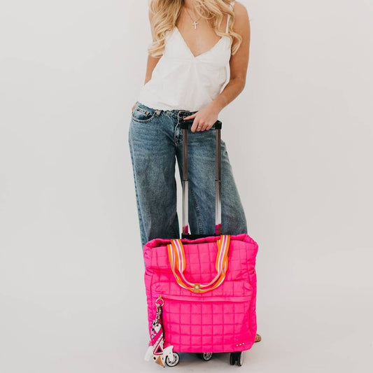 Pretty Simple Quilted Tote Roller Bag