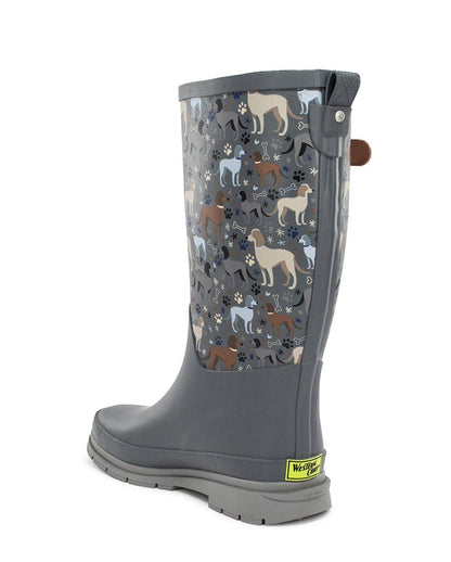 Western chief rain boot Women's Puppy Love Faux Fur Tall Rain Boot - Gray