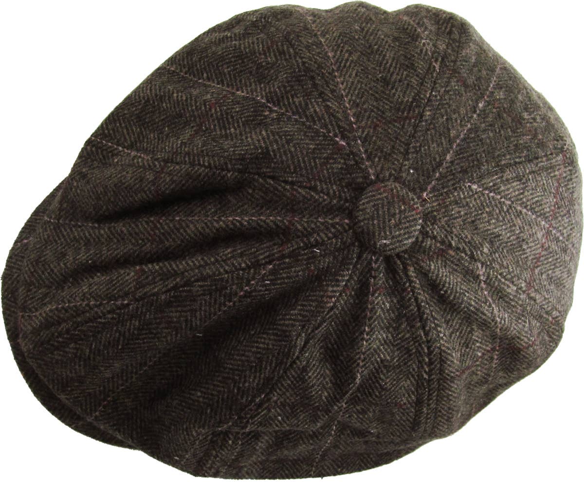 Herringbone Button Ascot hat