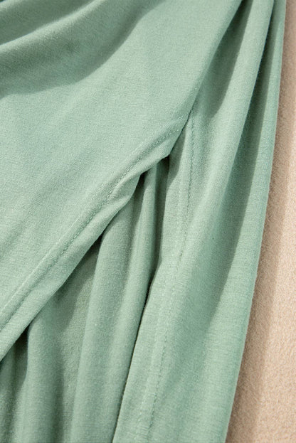 Lovesoft V Neck Hidden Pocket Splits Maxi T-shirt Dress