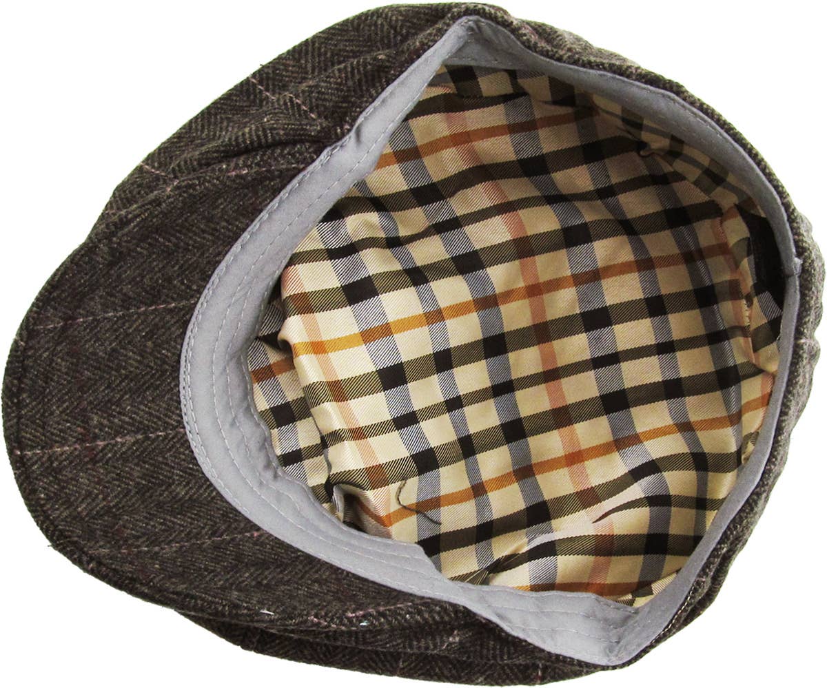 Herringbone Button Ascot hat