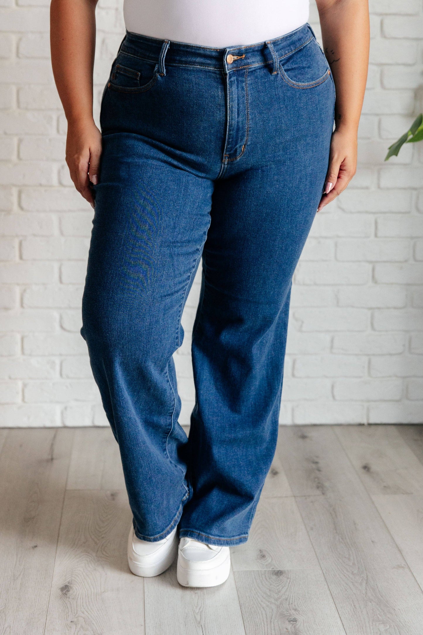Judy Blue 82553 High Rise Vintage Wide Leg Jeans