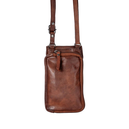 Green wood leather Phone Bag Elk - Brown GW6839BRN