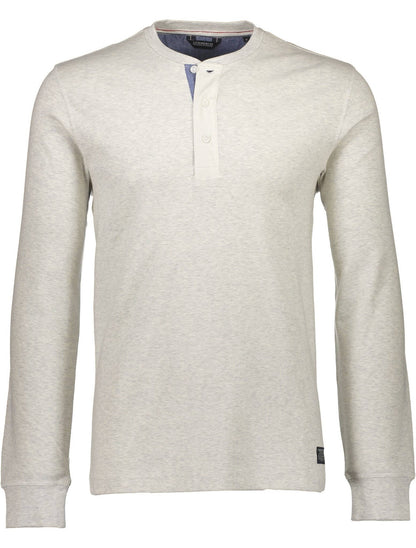 Lindbergh Ribbed Henley long sleeve
