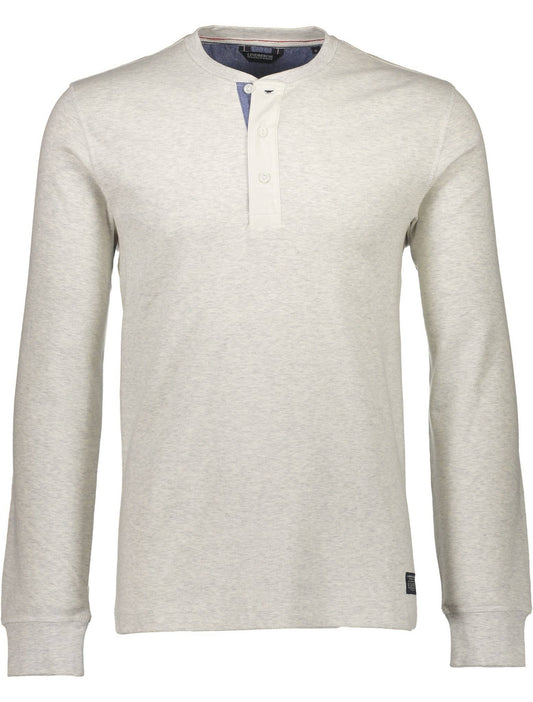 Lindbergh Ribbed Henley long sleeve