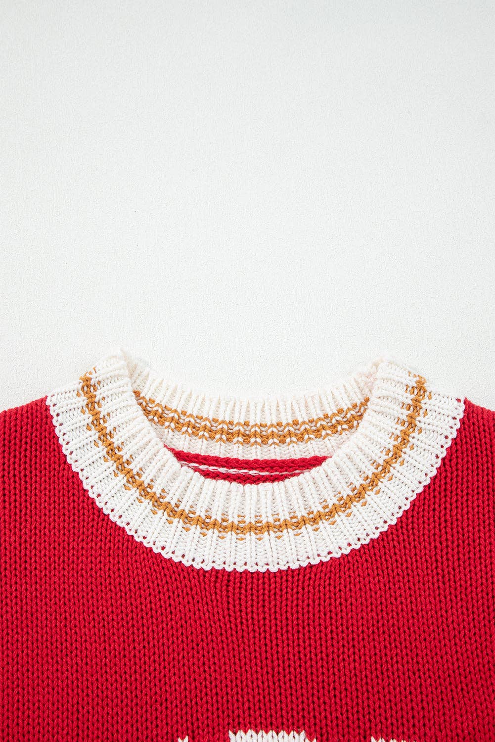 Red MERRY Drop Shoulder Holiday Knit Sweater