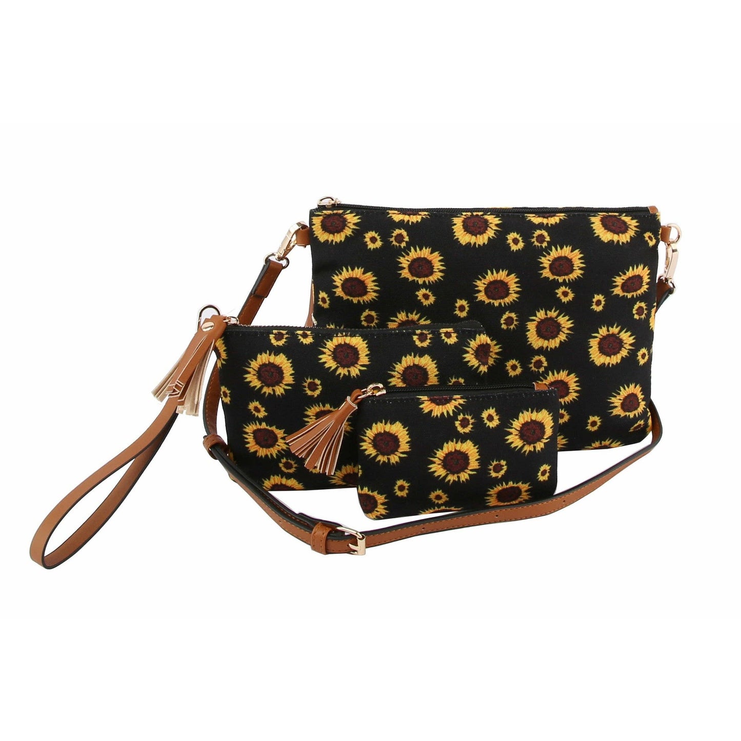 Clutch Sunflower Print Shoulder Handbag