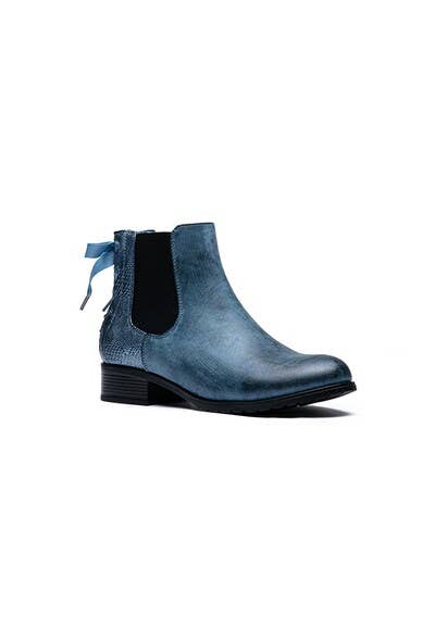 Lady Glory Python Print Chelsea Boots
