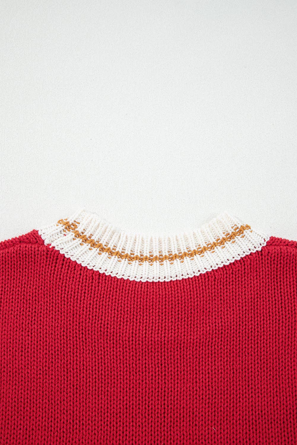 Red MERRY Drop Shoulder Holiday Knit Sweater