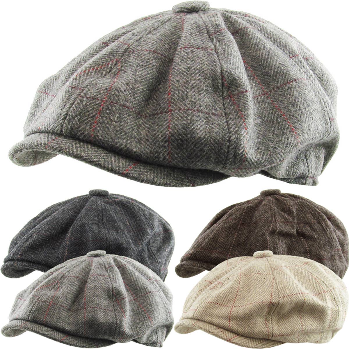 Herringbone Button Ascot hat