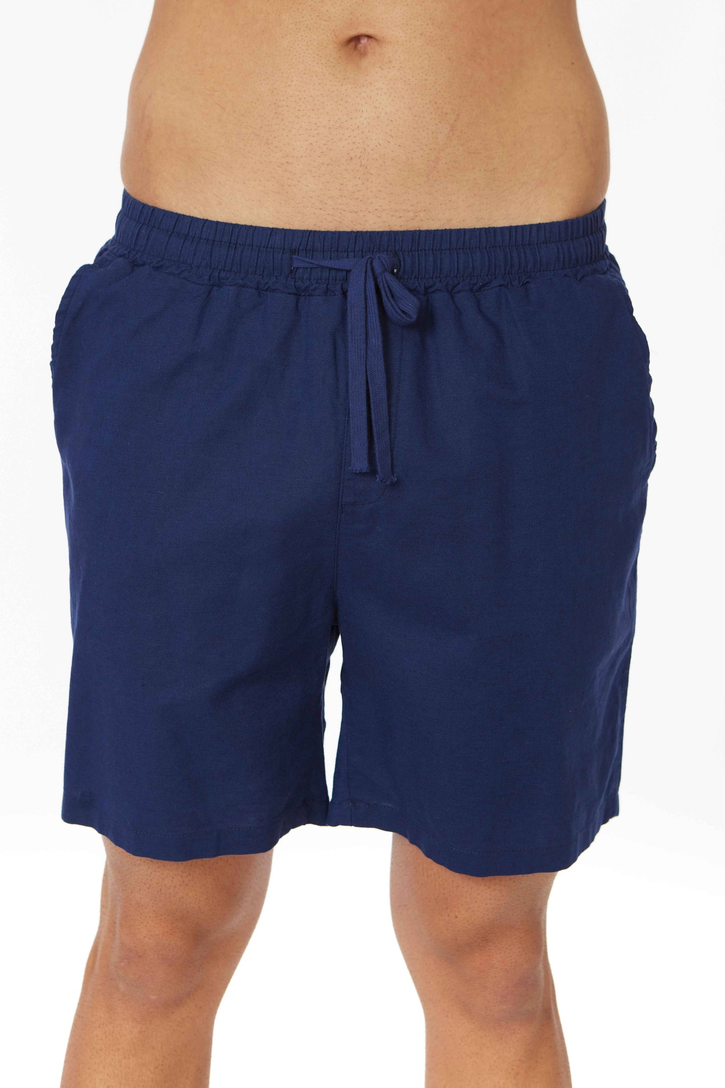 Hawks Bay Men's Linen blend Shorts Navy