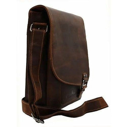 Green wood Leather Shoulder Bag Torquay - GW836