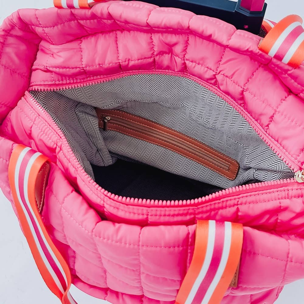 Pretty Simple Quilted Tote Roller Bag