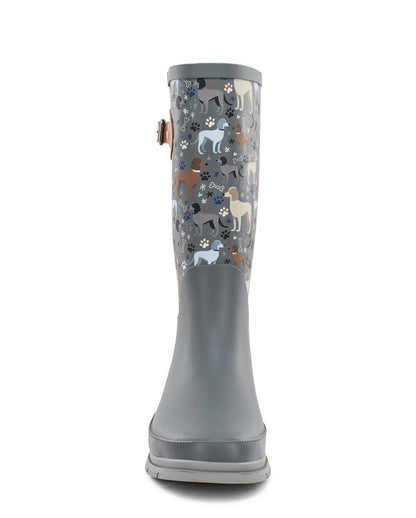 Western chief rain boot Women's Puppy Love Faux Fur Tall Rain Boot - Gray