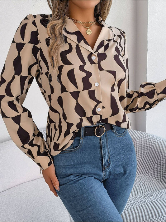 Lovesoft Casual Blouse Long Sleeve Button