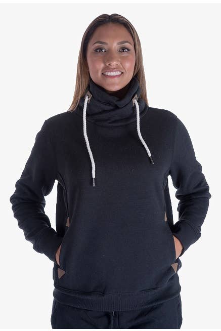LeeHanTon Ladies Cowl Neck Pullover Sweatshirt
