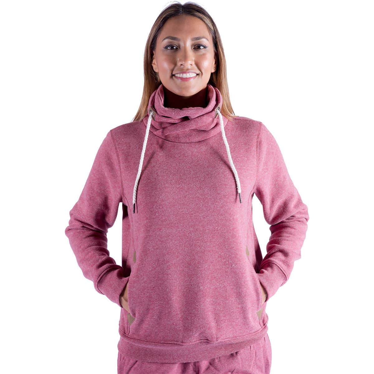 LeeHanTon Ladies Cowl Neck Pullover Sweatshirt