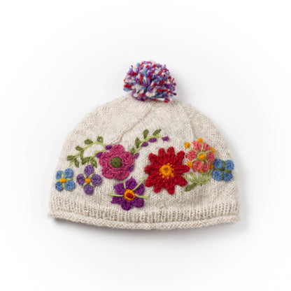 Lost Horizon Petite Fleur Wool Beanie Hat with Crochet Flowers