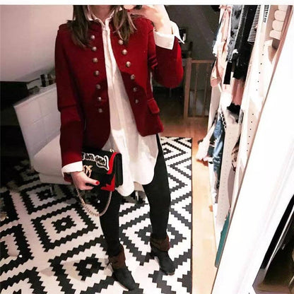 Short Soft Felt Style Coat