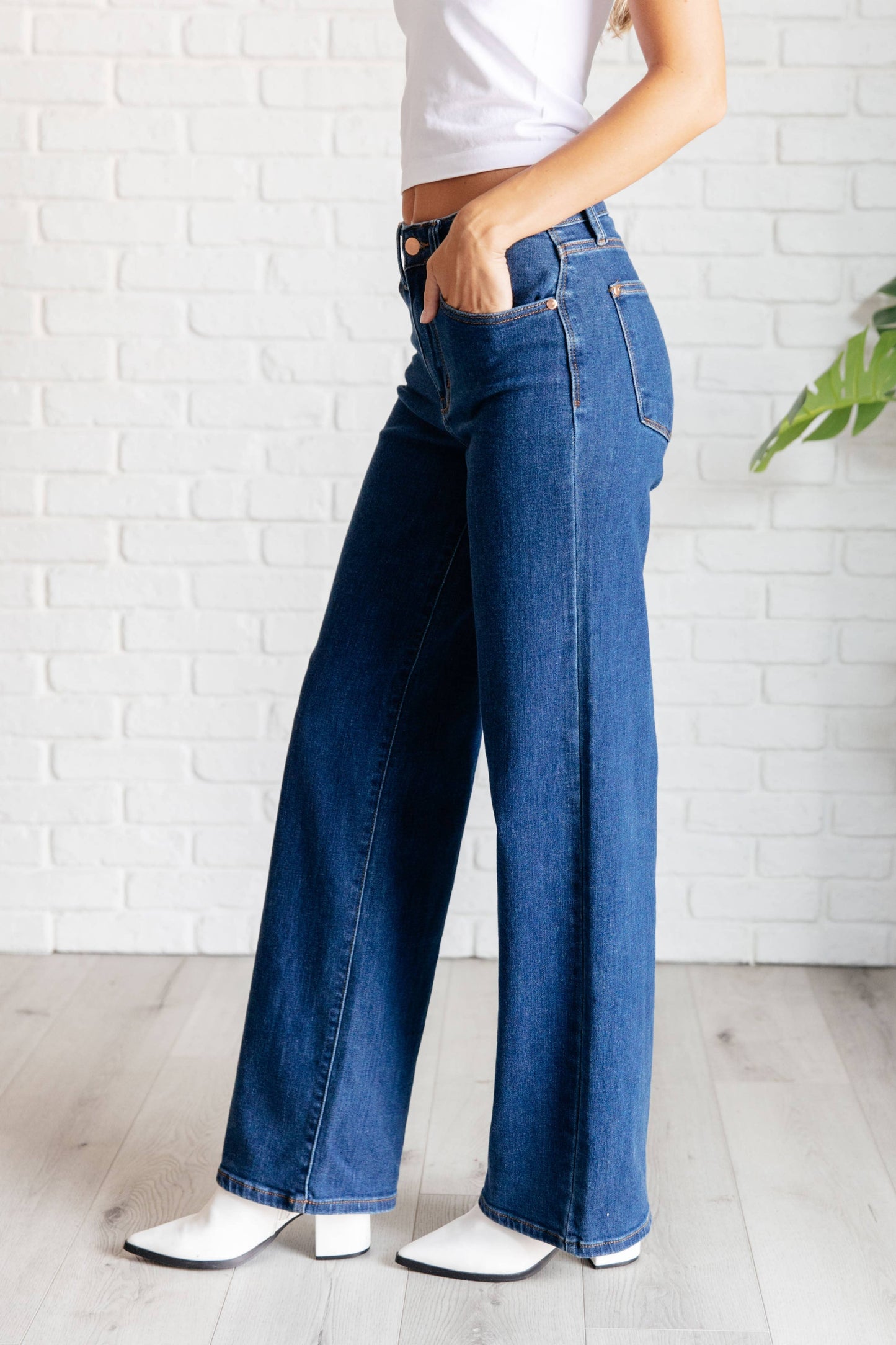 Judy Blue 82553 High Rise Vintage Wide Leg Jeans