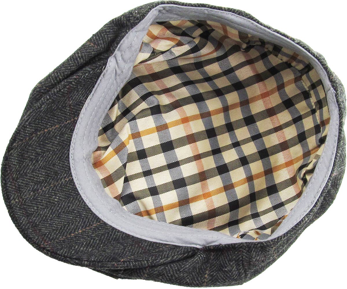 Herringbone Button Ascot hat