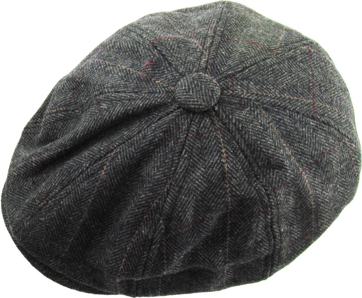 Herringbone Button Ascot hat
