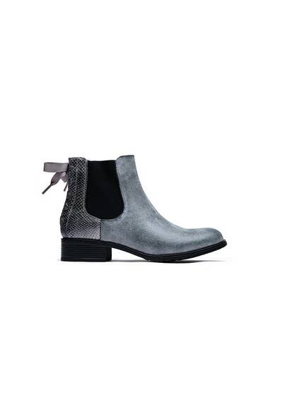 Lady Glory Python Print Chelsea Boots