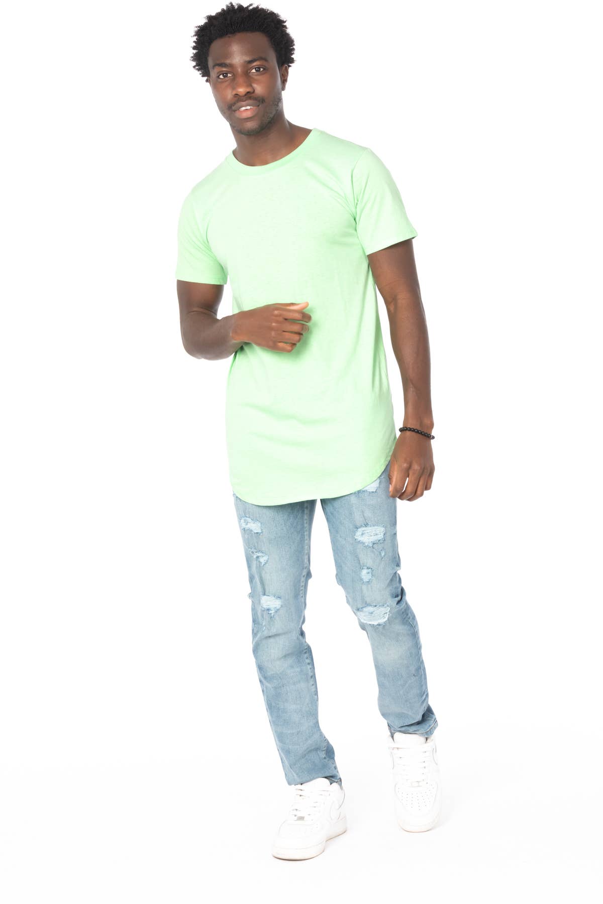 Hawks Bay - Men's Hem Curve Premium Cotton Crew Neck T-Shirt